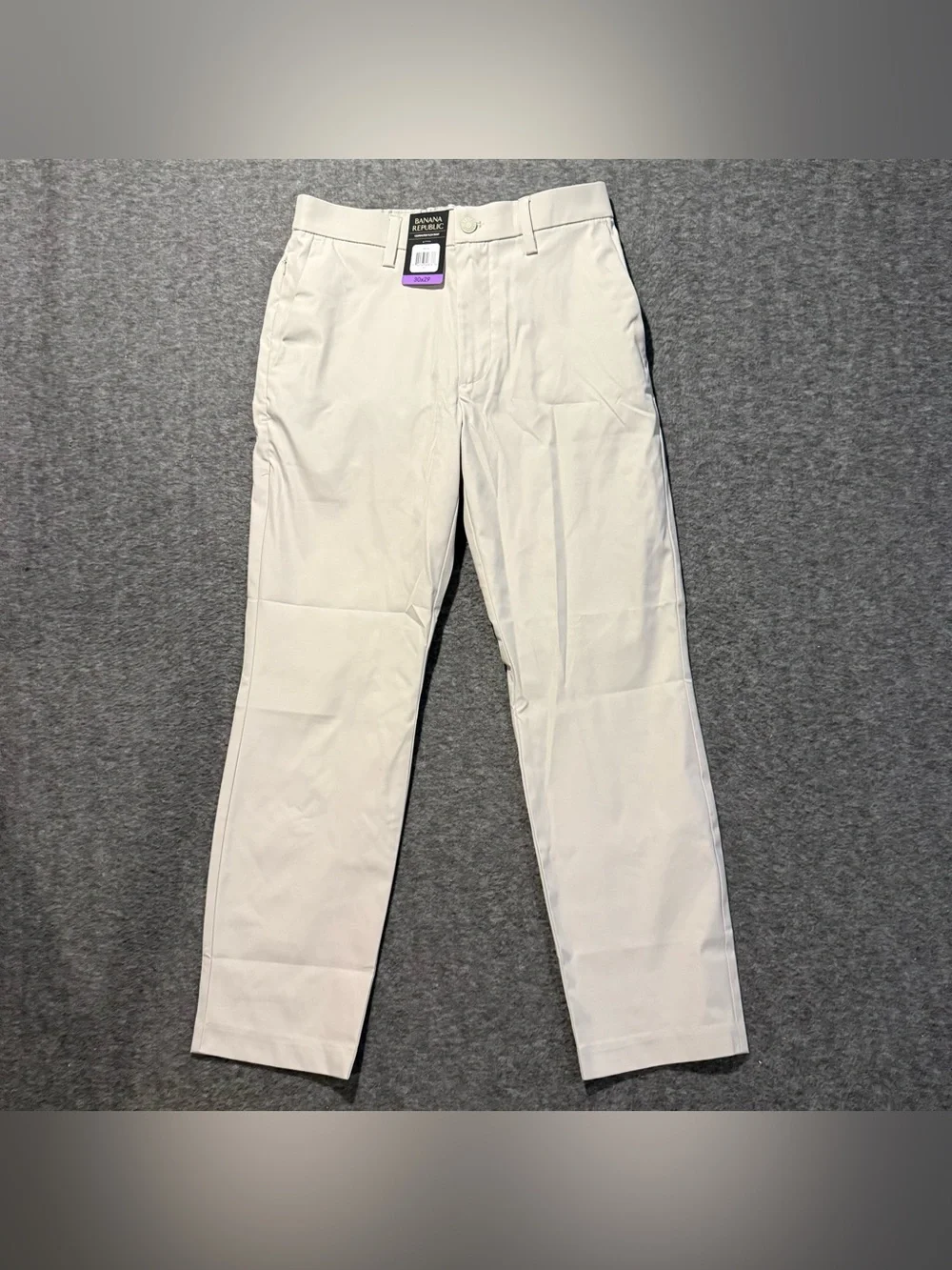 Banana Republic Commuter Flex Pants Mens 30x29 Tan Polyester Performance Light